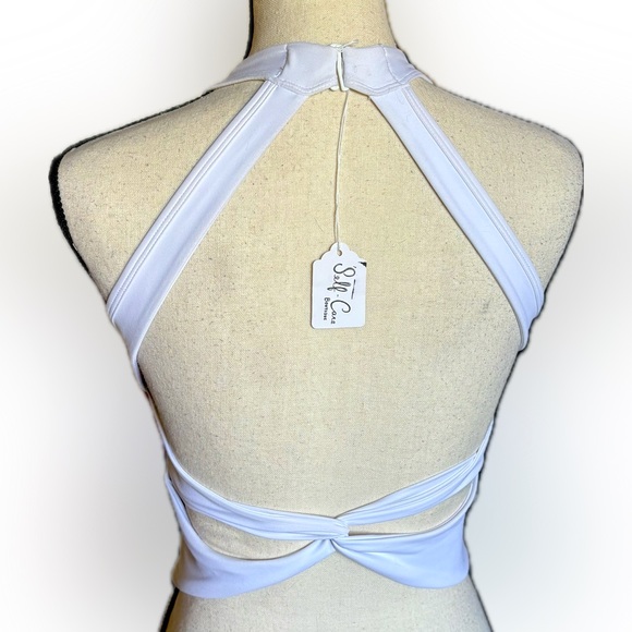 SPORTS BRA CROP TOP CRISS CROSS BACKSTRAPS - Picture 2 of 3